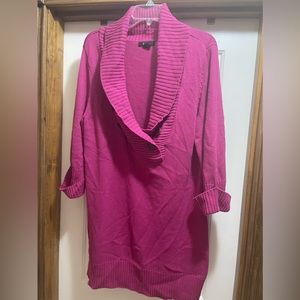 Style & Co sweater dress XL pink 3/4 sleeve OBO